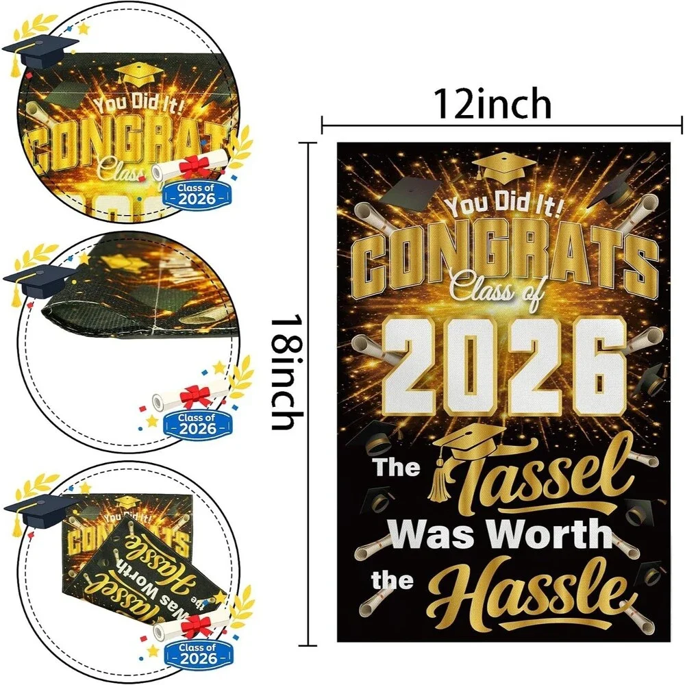 Class of 2026 Graduation Party Decor Bundle Banner Napkins Centerpieces Set